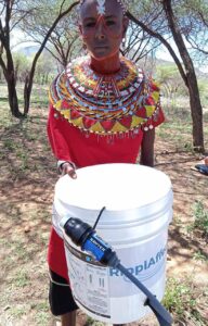 RipplAffect Kenya 2021 Samburu woman with the bucket