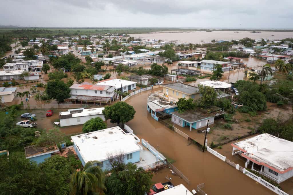 Playa Salinas is flooded after the passing of Hurricane Fiona in Salinas, Puerto Rico
