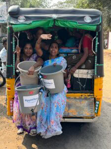 India 2026 ladies waving from truck